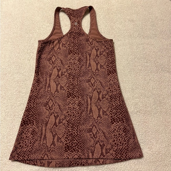 Lululemon Cool Racerback Tank Top Brown Desert Snake Bark Berry Multi - Picture 5 of 8